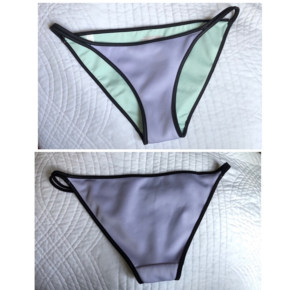 Victoria's Secret Lavender & Black Bikini bottoms - Picture 4 of 7